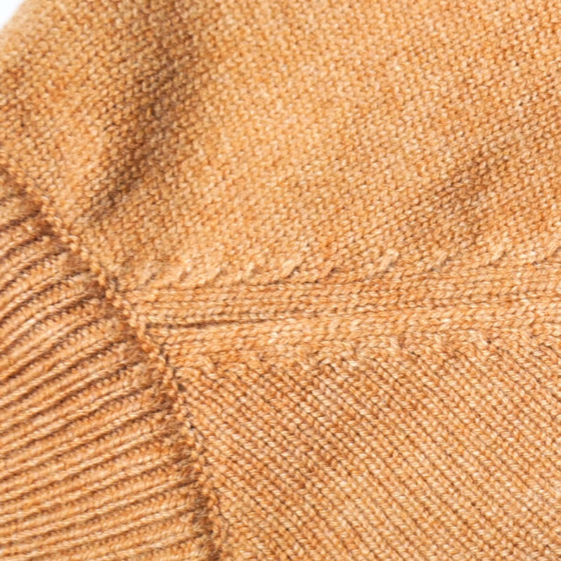Zipped cashmere wool blend cardigan