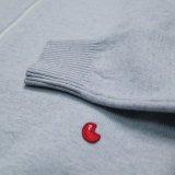 Zipped light grey cashmere wool blend cardigan