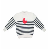Striped cashmere wool blend oversize jumper