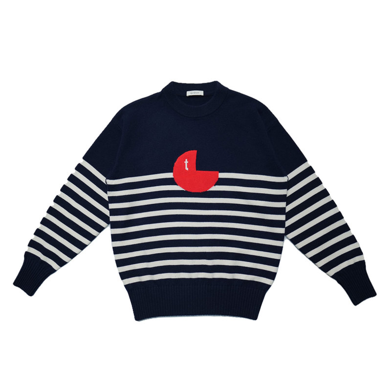 Striped cashmere wool blend oversize jumper