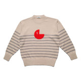 Striped cashmere wool blend oversize jumper 