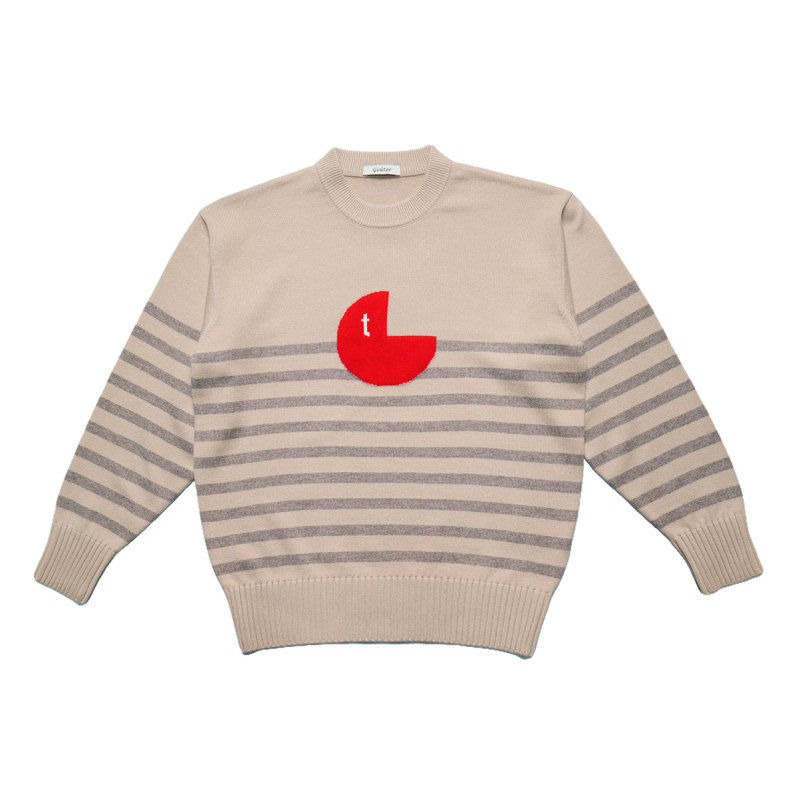 Striped cashmere wool blend oversize jumper 