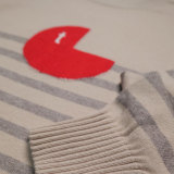 Striped cashmere wool blend oversize jumper 