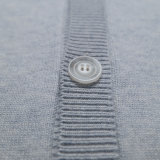 Light grey cashmere wool blend cardigan