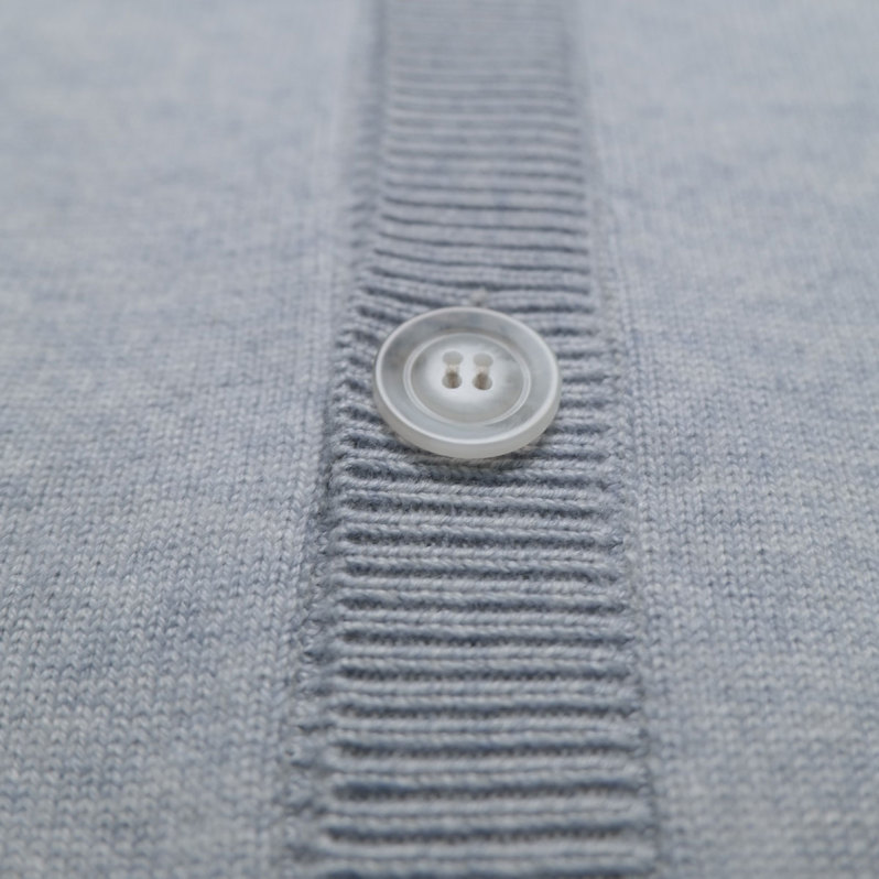 Light grey cashmere wool blend cardigan