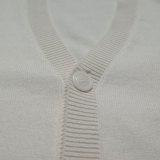 Paper white cashmere wool blend cardigan