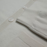 Paper white cashmere wool blend cardigan