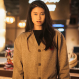 Unisex cashmere wool blend cardigan