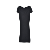 Ribbed-knit cashmere dress with open neck