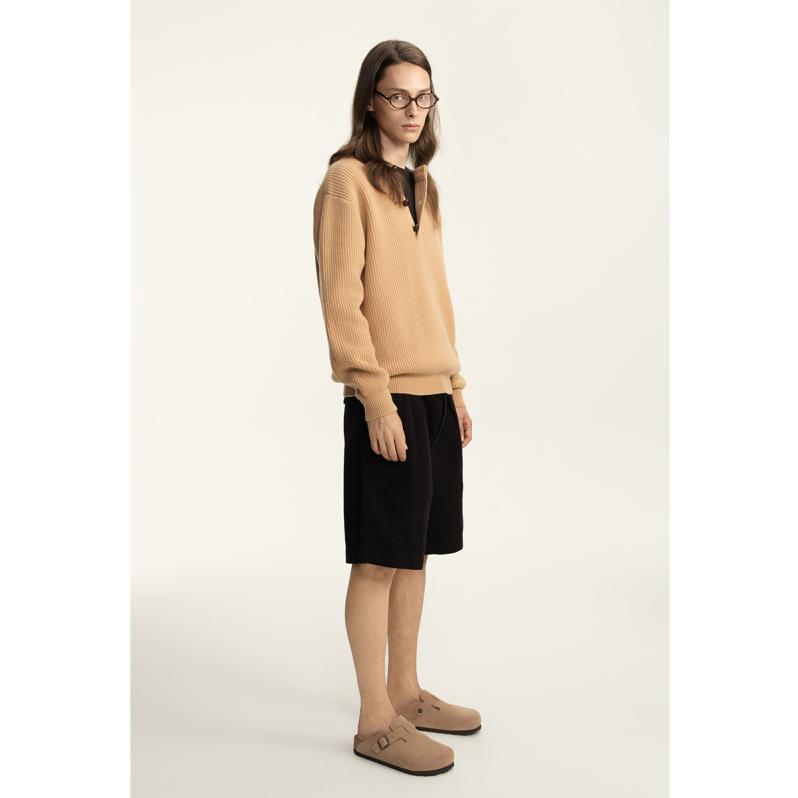 Half-Button wool sweater