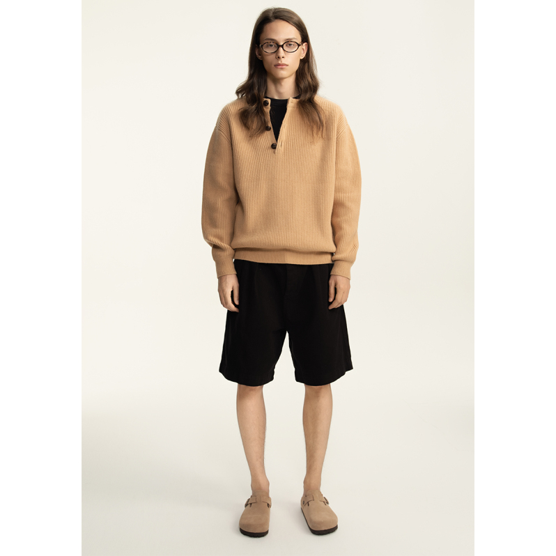 Half-Button wool sweater