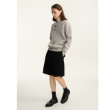 Half-button wool sweater