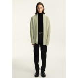 Ribbed cashmere open cardigan