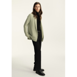 Ribbed cashmere open cardigan