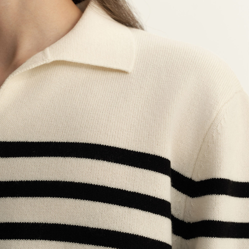 Wool polo sweater