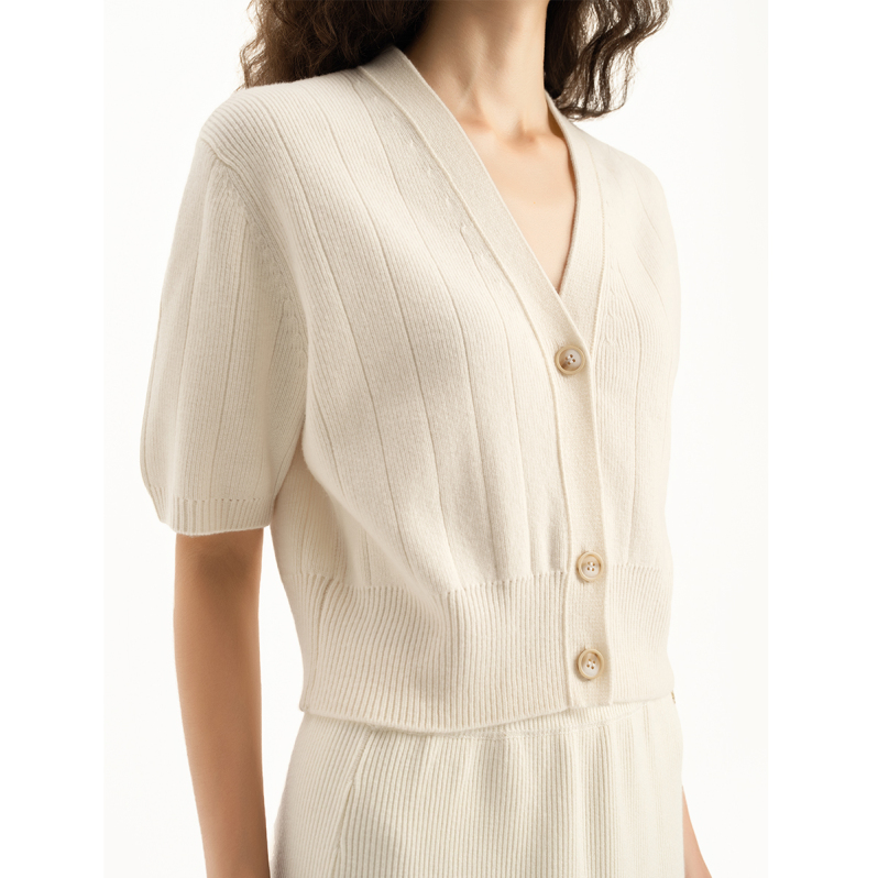 Striped Knitting wool cardigan