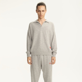 Wool polo sweater