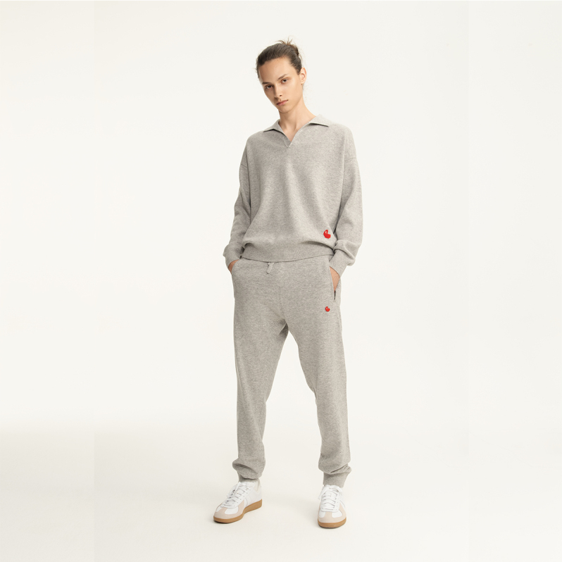 Wool polo sweater