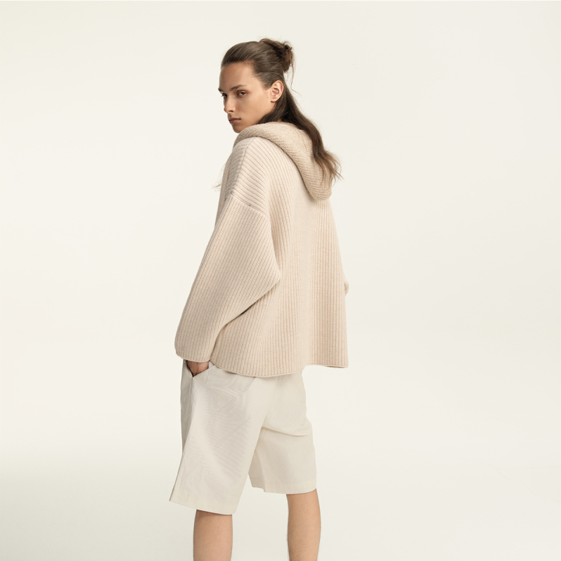 Unisex oversized wool hoodie