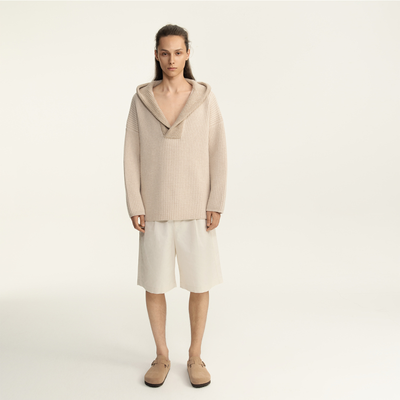 Unisex oversized wool hoodie
