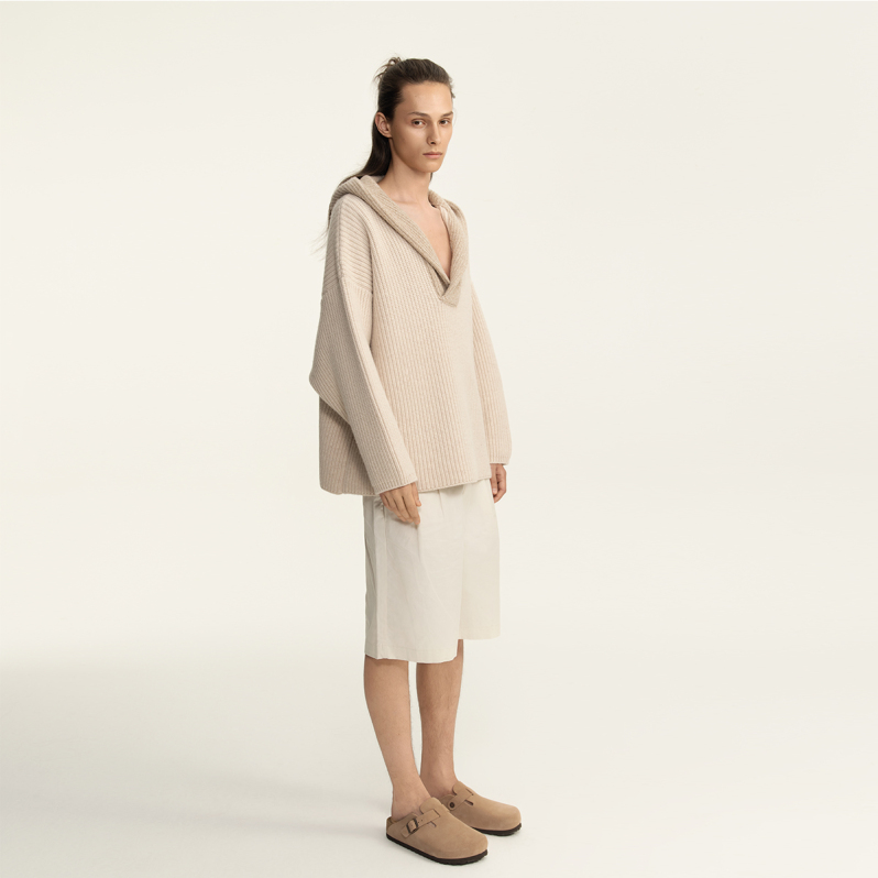 Unisex oversized wool hoodie