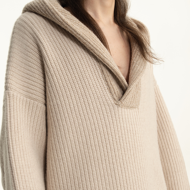 Unisex oversized wool hoodie