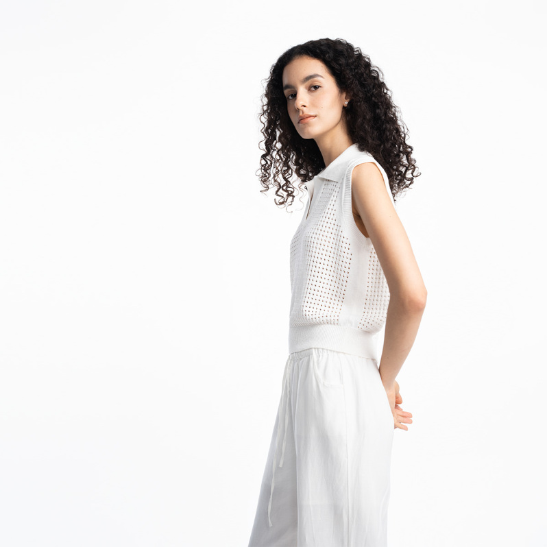 LACE-KNIT VEST